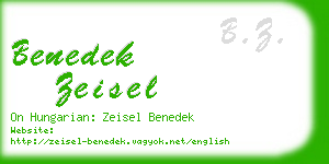 benedek zeisel business card